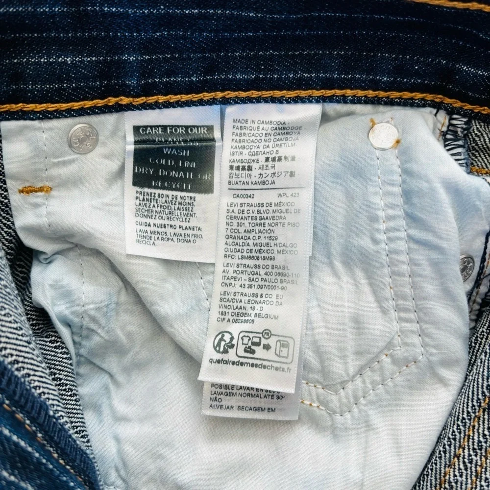 Levi's Men's Striped Blue Jeans size W29 L30
